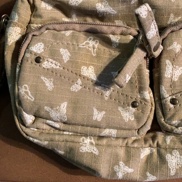 Mossimo Supply Co Beige Cloth Butterfly Crossbody bag - Picture 3 of 8